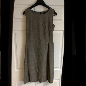 Wool grey tweed jumper dress